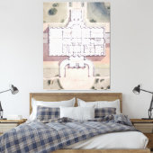Der Plan des Präsidenten des Weißen Hauses Washing Leinwanddruck (Insitu (Schlafzimmer))