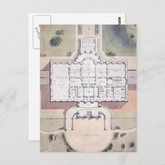 Der Plan des Präsidenten des Weißen Hauses Washing Postkarte (Vorne/Hinten)