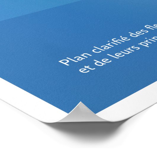 Der Plan für das französische Flussnetz Poster (Ecke)