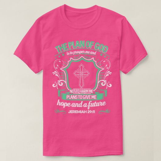 Der Plan von Gott Jeremiah 2911 Christliches Gesch T-Shirt (Design vorne)