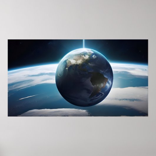 Der Planet Erde aus dem All Poster (Vorne)