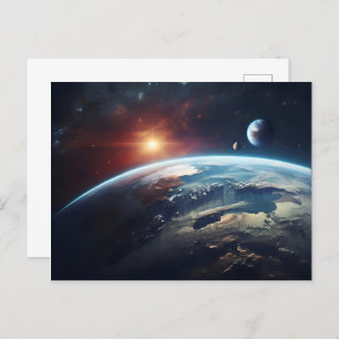 Der Planet Erde aus dem All Postkarte