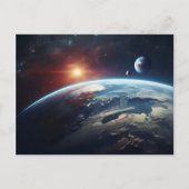 Der Planet Erde aus dem All Postkarte (Vorderseite)