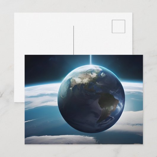 Der Planet Erde aus dem All Postkarte (Vorne/Hinten)