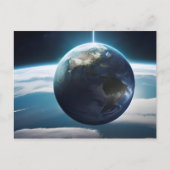 Der Planet Erde aus dem All Postkarte (Vorderseite)