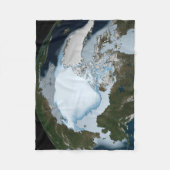 Der Planet Erde zeigt eine Eisdecke im Jahr 1980. Fleecedecke (Vorderseite)