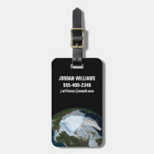 Der Planet Erde zeigt eine Eisdecke im Jahr 1980. Gepäckanhänger (Vorderseite vertikal)