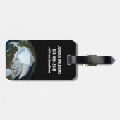 Der Planet Erde zeigt eine Eisdecke im Jahr 1980. Gepäckanhänger (Rückseite horizontal)