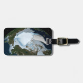 Der Planet Erde zeigt eine Eisdecke im Jahr 1980. Gepäckanhänger (Vorderseite horizontal)