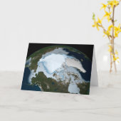 Der Planet Erde zeigt eine Eisdecke im Jahr 1980. Karte (Gelbe Blume)