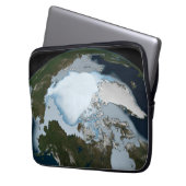 Der Planet Erde zeigt eine Eisdecke im Jahr 1980. Laptopschutzhülle (Vorderseite Links)