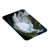 Der Planet Erde zeigt eine Eisdecke im Jahr 1980. Magnet (Rechte Seite)