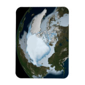 Der Planet Erde zeigt eine Eisdecke im Jahr 1980. Magnet (Vertikal)