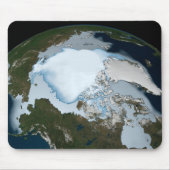 Der Planet Erde zeigt eine Eisdecke im Jahr 1980. Mousepad (Vorne)