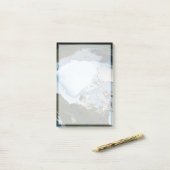 Der Planet Erde zeigt eine Eisdecke im Jahr 1980. Post-it Klebezettel (Auf Schreibtisch)