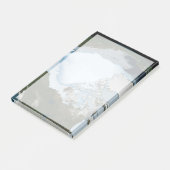 Der Planet Erde zeigt eine Eisdecke im Jahr 1980. Post-it Klebezettel (angewinkelt)