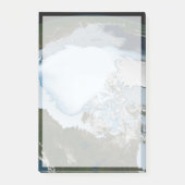 Der Planet Erde zeigt eine Eisdecke im Jahr 1980. Post-it Klebezettel (Vorderseite)