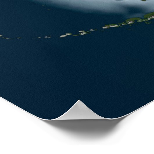 Der Planet Erde zeigt eine Eisdecke im Jahr 1980. Poster (Ecke)