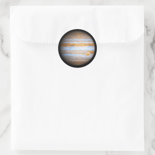 Der Planet Jupiter Runder Aufkleber (Tasche)