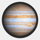 Der Planet Jupiter Runder Aufkleber (Vorderseite)
