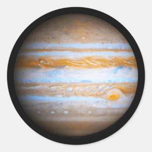 Der Planet Jupiter Runder Aufkleber