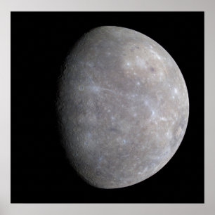 Der Planet Mercury genommen vom Sonde Boten Poster