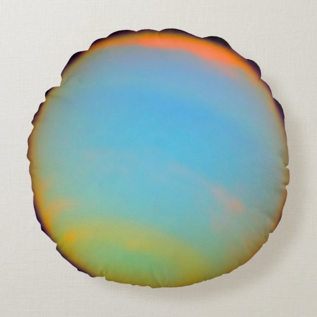 Der Planet Neptun Rundes Kissen (Vorderseite)