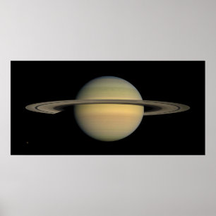 Der Planet Saturn während der Equinox Poster