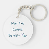 Der Plattengolf im Holzretro Kunst Schlüsselanhänger (Rückseite)