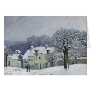 Der Platz du Chenil an Mergelig-Le-ROI, Schnee,