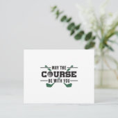 Der Platz ist mit Ihrem Golf Golfer Funny Geschenk Postkarte (Stehend Vorderseite)