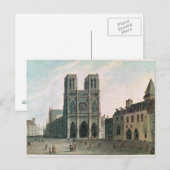 Der Platz vor Notre-Dame Postkarte (Vorne/Hinten)
