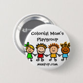 Der Playgroup der KolonialMama Logo-Knopf Button (Vorne & Hinten)