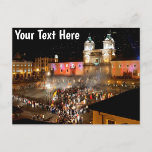 Der Plaza San Francisco, Quito, Ecuador Postkarte