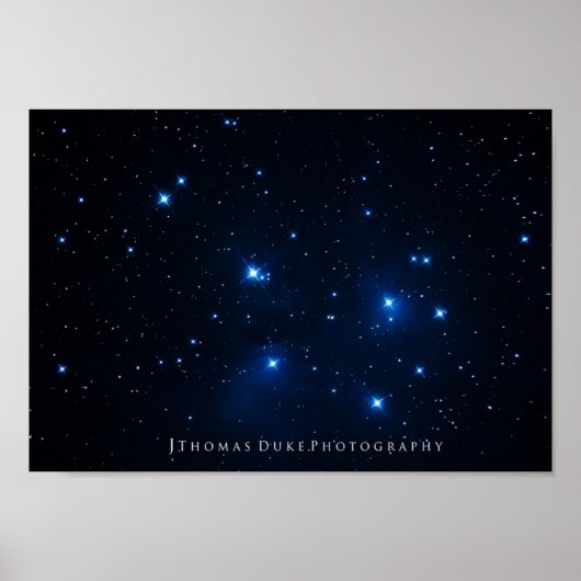 Der Pleiades-Star-Cluster Poster (Vorne)