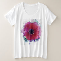 Der Plus-Size-grundlegender T - Shirt #1 der roten