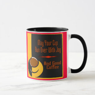 Der Pokal läuft mit Freude vorbei. Tasse