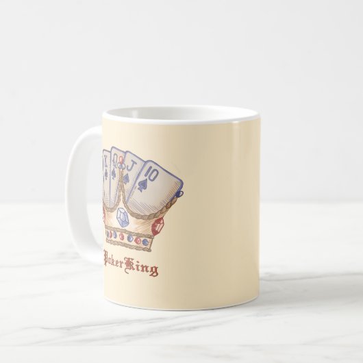 Der Poker King Kaffeetasse (Vorderseite Links)
