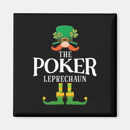 Der Poker Leprechaun St Patricks Day Matching Magnet (Vorne)