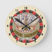 Der Poker Princess Clock Runde Wanduhr (Vorderseite)