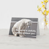 Der Polar Bär ist vermisst Karte (Gelbe Blume)