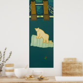 Der Polar-Bär und sein Becher besuchen London 2009 Poster (Küche)