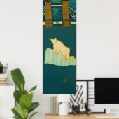 Der Polar-Bär und sein Becher besuchen London 2009 Poster (Heimbüro)