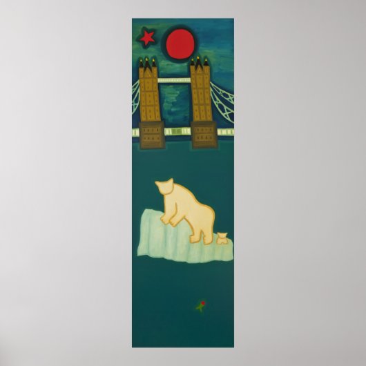 Der Polar-Bär und sein Becher besuchen London 2009 Poster (Vorne)