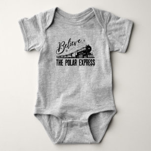Der Polar Express - Glaube Vintage-Grafik Baby Strampler