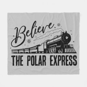 Der Polar Express - Glaube Vintage Grafik Fleecedecke