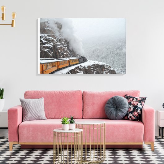 Der Polar Express umkreist das Ende Leinwanddruck (Insitu (Wohnzimmer))