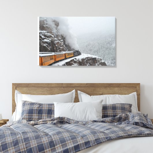 Der Polar Express umkreist das Ende Leinwanddruck (Insitu (Schlafzimmer))