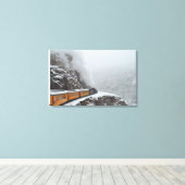 Der Polar Express umkreist das Ende Leinwanddruck (Insitu (Holzboden))