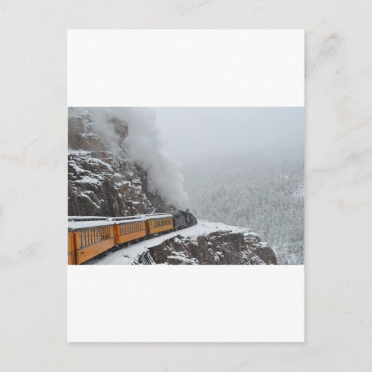 Der Polar Express umkreist das Ende Postkarte (Vorderseite)